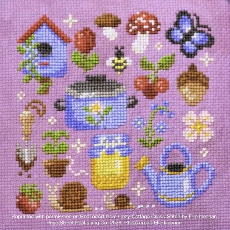 garden themed cross stitch designs
