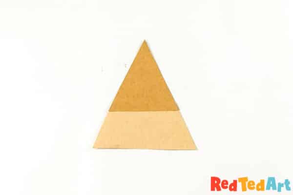 cut two overlapping triangles