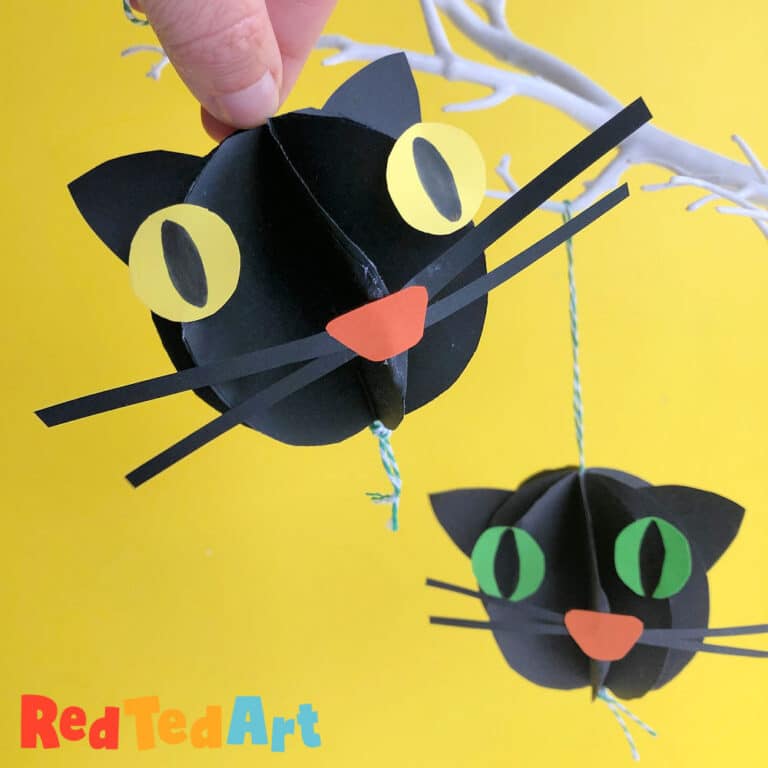 3d paper cat craft