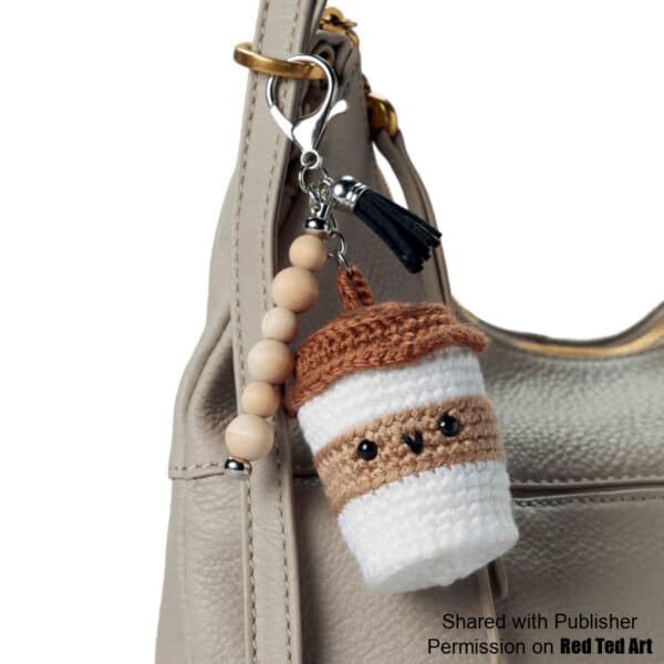 latte crochet bag charm
