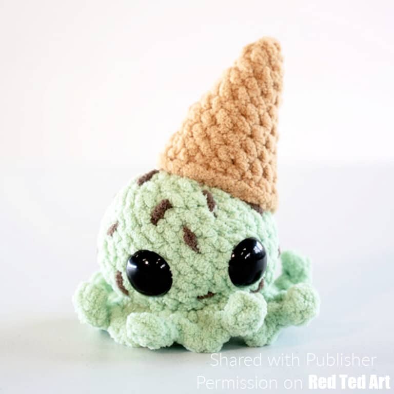 how to crochet an ice cream octopus