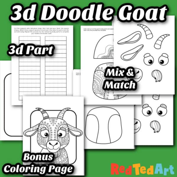 goat craft doodle art
