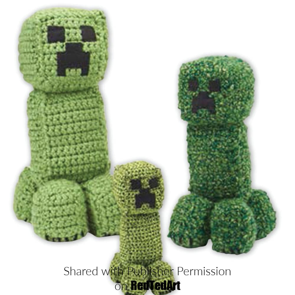 how to crochet creeper from minecraft (free pattern)