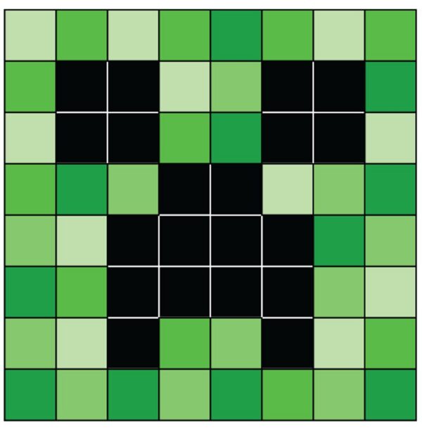creeper pixelated face