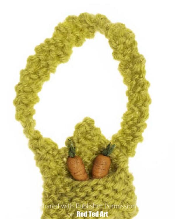 knitted shoulder bag for bunny doll