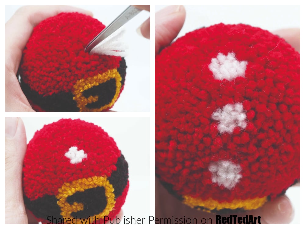 add the pom pom details
