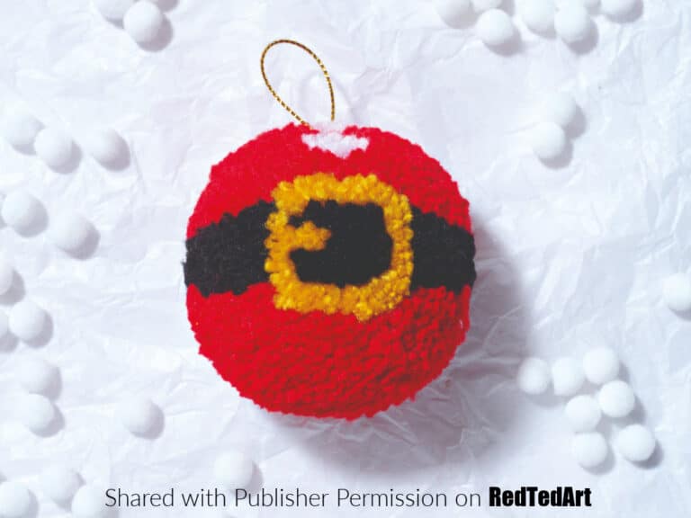 finished christmas pom pom santa